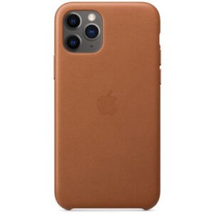 Чехол кожаный оригинальный iPhone 11 Pro Leather Case - Saddle Brown (MWYD2) — изображение 5