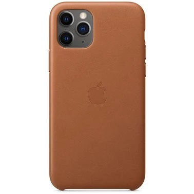 Чехол кожаный оригинальный iPhone 11 Pro Leather Case — Saddle Brown (MWYD2) - ТвойGadget