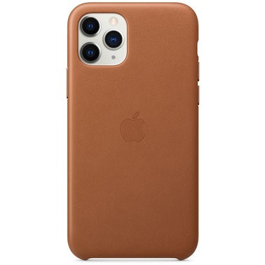 Чехол кожаный оригинальный iPhone 11 Pro Leather Case — Saddle Brown (MWYD2) - ТвойGadget