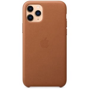 Чехол кожаный оригинальный iPhone 11 Pro Leather Case - Saddle Brown (MWYD2) — изображение 3