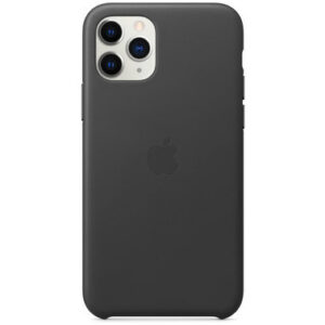 Чехол кожаный оригинальный iPhone 11 Pro Leather Case - Black (MWYE2) — изображение 3