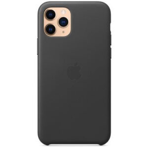 Чехол кожаный оригинальный iPhone 11 Pro Leather Case - Black (MWYE2) — изображение 4
