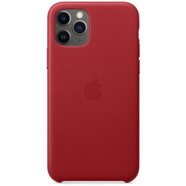 Чехол кожаный оригинальный iPhone 11 Pro Leather Case — PRODUCT Red (MWYF2) - ТвойGadget