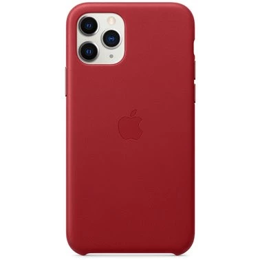Чехол кожаный оригинальный iPhone 11 Pro Leather Case — PRODUCT Red (MWYF2) - ТвойGadget