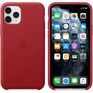 Чехол кожаный оригинальный iPhone 11 Pro Leather Case - PRODUCT Red (MWYF2) — изображение 1
