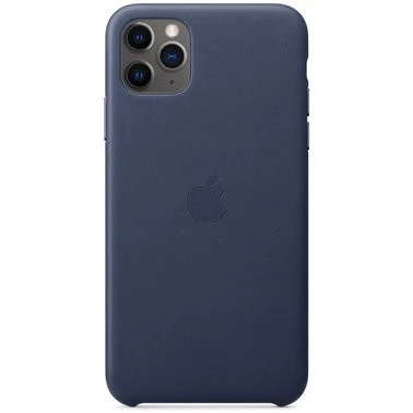 Чехол кожаный оригинальный iPhone 11 Pro Leather Case — Midnight Blue (MWYG2) - ТвойGadget