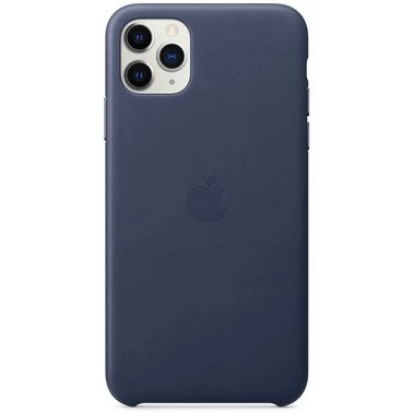 Чехол кожаный оригинальный iPhone 11 Pro Leather Case — Midnight Blue (MWYG2) - ТвойGadget