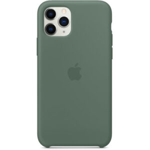 Чехол силиконовый оригинальный iPhone 11 Pro Max Silicone Case - Pine Green (MX012) — изображение 5