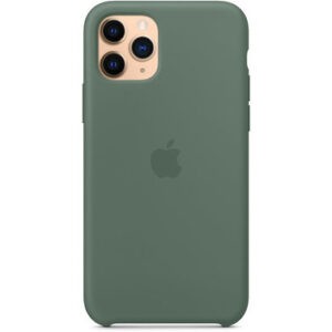 Чехол силиконовый оригинальный iPhone 11 Pro Max Silicone Case - Pine Green (MX012) — изображение 3