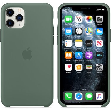 1218660 Чехол силиконовый оригинальный iPhone 11 Pro Max Silicone Case — Pine Green (MX012) - ТвойGadget
