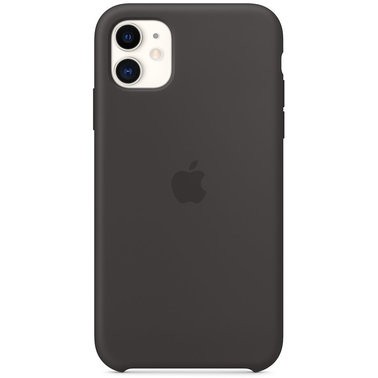 Чехол силиконовый оригинальный iPhone 11 Silicone Case — Black (MWVU2) - ТвойGadget