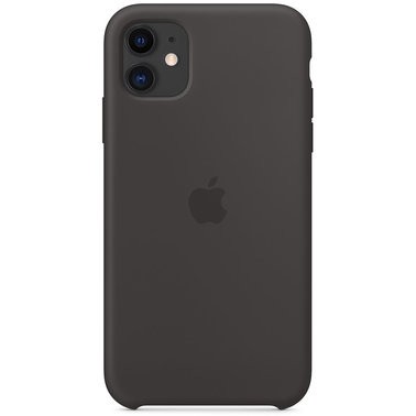 Чехол силиконовый оригинальный iPhone 11 Silicone Case — Black (MWVU2) - ТвойGadget