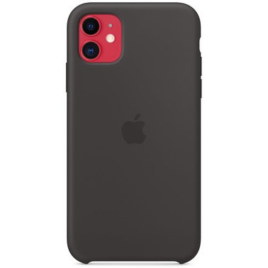 Чехол силиконовый оригинальный iPhone 11 Silicone Case — Black (MWVU2) - ТвойGadget