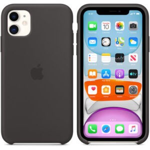 Чехол силиконовый оригинальный iPhone 11 Silicone Case - Black (MWVU2) — изображение 1