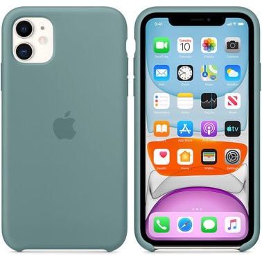 Чохол силіконовий оригінальний iPhone 11 Silicone Case – Cactus (MXYW2) - ТвойGadget