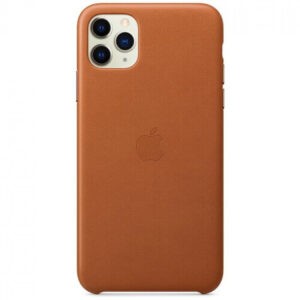 Чехол кожаный оригинальный iPhone 11 Pro Max Leather Case - Saddle Brown (MX0D2) — изображение 4