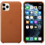 Чехол кожаный оригинальный iPhone 11 Pro Max Leather Case — Black (MX0E2) - ТвойGadget