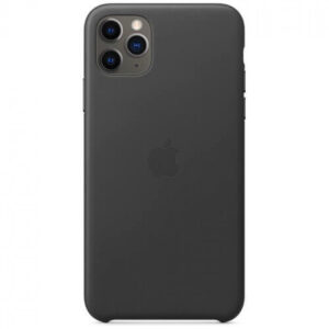 Чехол кожаный оригинальный iPhone 11 Pro Max Leather Case - Black (MX0E2) — изображение 5