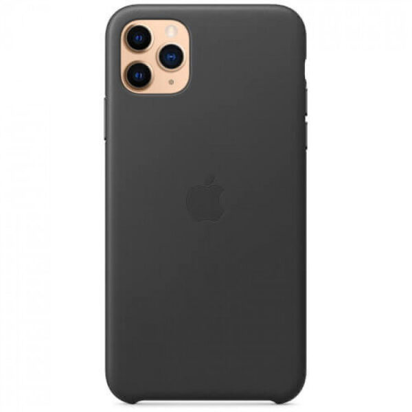 Чехол кожаный оригинальный iPhone 11 Pro Max Leather Case — Black (MX0E2) - ТвойGadget