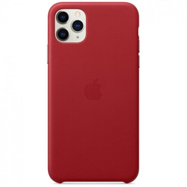 Чохол шкіряний оригінальний iPhone 11 Pro Max Leather Case – PRODUCT RED (MX0F2) - ТвойGadget