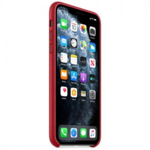 Чохол шкіряний оригінальний iPhone 11 Pro Max Leather Case - PRODUCT RED (MX0F2) - Зображення 2