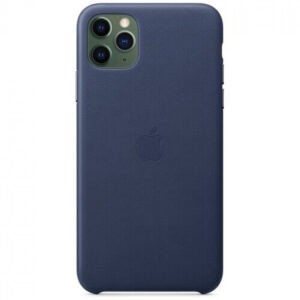 Чехол кожаный оригинальный iPhone 11 Pro Max Leather Case - Midnight Blue (MX0G2) — изображение 3