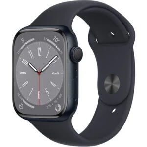 Apple Watch Series 8 GPS 41mm Midnight Aluminum Case w. Midnight Sport Band - Size S/M (MNU73/MNPC3)
