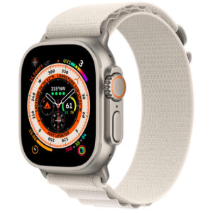 Apple Watch Ultra GPS + Cellular 49mm Titanium Case with Starlight Alpine Loop - Medium (MQF03/MQFR3) [Вітринні] - Зображення 1