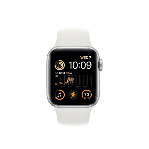 Apple Watch SE 2 GPS 40mm Silver Aluminum Case with White Sport Band (MNJV3) - ТвойGadget