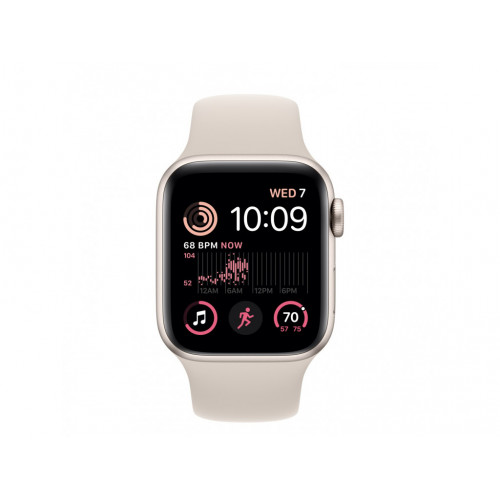 Apple Watch SE 2 GPS 40mm Starlight Aluminum Case with Starlight Sport Band (MNJP3) - ТвойGadget