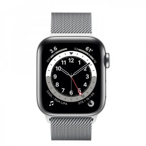 Apple Watch Series 6 GPS + Cellular 40mm Silver Stainless Steel Case w. Silver Milanese L. (M02V3) [OPEN BOX] - Зображення 2