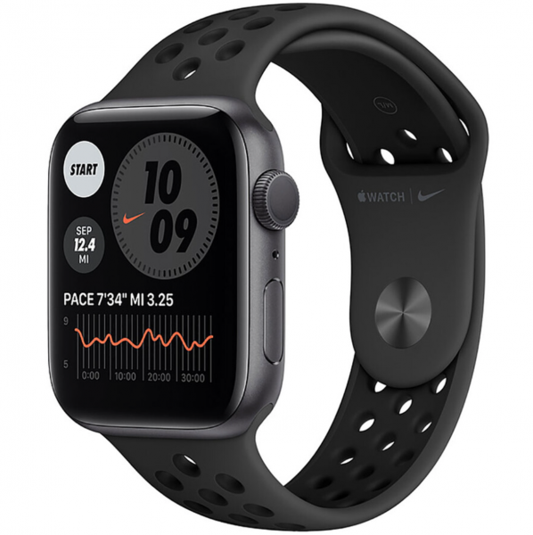 Смарт-годинник Apple Watch Nike Series 6 GPS 44mm Space Gray Aluminum Case w. Anthracite/Black Nike Sport B. (MG173) [OPEN BOX] - ТвойGadget