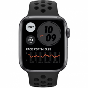 Смарт-годинник Apple Watch Nike Series 6 GPS 44mm Space Gray Aluminum Case w. Anthracite/Black Nike Sport B. (MG173) [OPEN BOX] — изображение 2