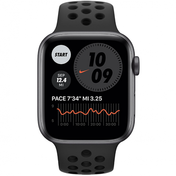 Смарт-годинник Apple Watch Nike Series 6 GPS 44mm Space Gray Aluminum Case w. Anthracite/Black Nike Sport B. (MG173) [OPEN BOX] - ТвойGadget
