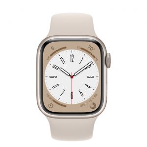 Apple Watch Series 8 GPS 41mm Starlight Aluminum Case w. Starlight S. Band - S/M (MNU93) — изображение 2
