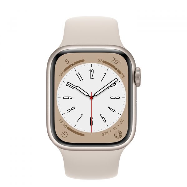 Apple Watch Series 8 GPS 41mm Starlight Aluminum Case w. Starlight S. Band — S/M (MNU93) - ТвойGadget
