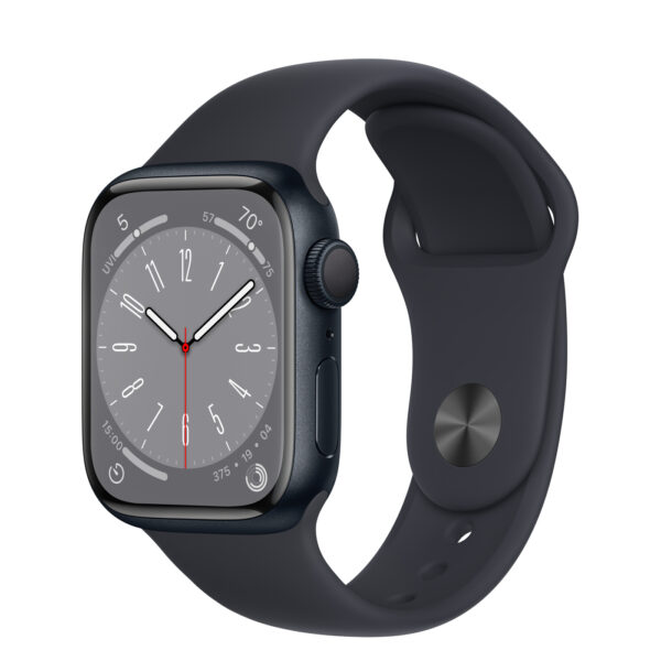 Apple Watch Series 8 GPS 45mm Midnight Aluminum Case w. Midnight Sport Band — M/L (MNUL3) - ТвойGadget
