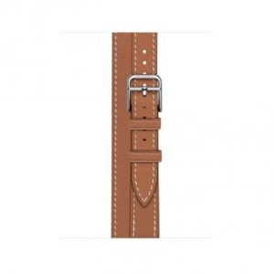 Apple Watch Hermes Series 7 LTE 41mm Silver S. Steel Case w. Gold S. Leather Attelage D.Tour (MKLK3+MKG13) - Зображення 3