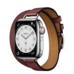 Apple Watch Hermes Series 7 LTE 41mm Silver S. Steel Case w. Gold Single Tour (MKHN3) - ТвойGadget