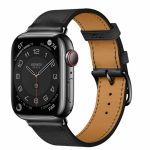 Apple Watch Hermes Series 7 LTE 41mm Silver S. Steel w. Circuit H Single T. Rouge H/Noir (MKLK3+MKFU3) - ТвойGadget