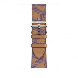 Apple Watch Hermes Series 7 LTE 45mm Silver S. Steel Case w. Bis/Bleu Tlectrique S.Leather (MKMG3+MKGC3) - Зображення 3
