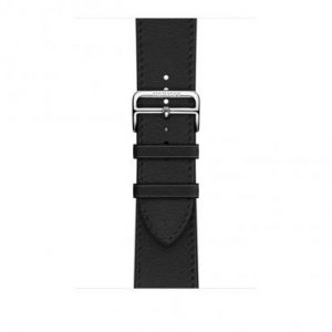 Apple Watch Hermes Series 7 LTE 45mm Silver S. Steel w. Noir Swift L. Single Tour D. Buckle (MKMG3+MHLU3) - Зображення 3