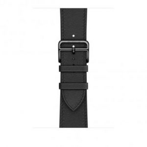 Apple Watch Hermes Series 7 LTE 45mm Space Black S. Steel Case w. Noir Swift Leather S. Tour (MKMW3) - Зображення 3