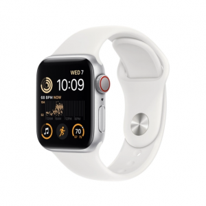 Apple Watch SE 2 GPS 40mm Silver Aluminum Case with White Sport Band M/L (MNTC3) — изображение 1
