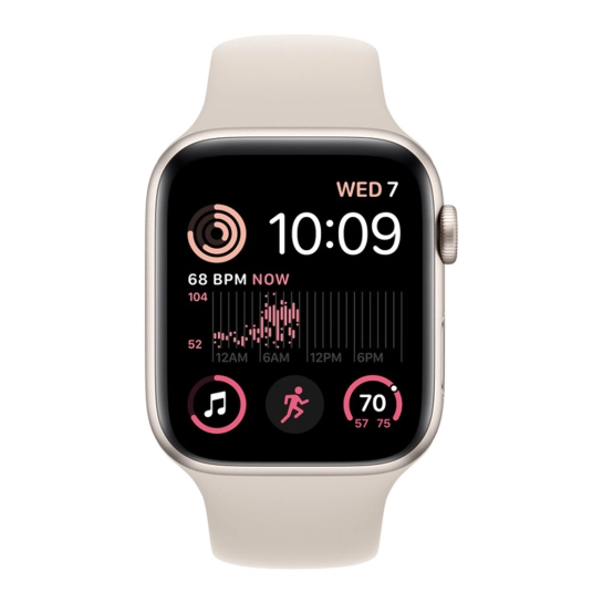 Apple Watch SE 2 GPS 40mm Starlight Aluminum Case w. Starlight S. Band — M/L (MNT63) - ТвойGadget