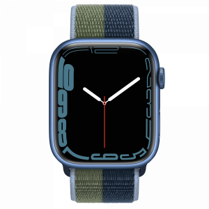Apple Watch Series 7 GPS + Cellular 41mm Graphite Stainless Steel Case with Abyss Blue Solo Loop (MKLG3) - Зображення 2