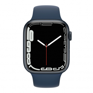 Apple Watch Series 7 GPS 45mm Midnight Aluminum Case With Abyss Blue Sport Band (MKNN3+MKUW3) - ТвойGadget