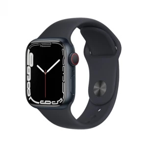 Apple Watch Series 7 GPS + Cellular 41mm Midnight Aluminum Case w. Midnight S. Band (MKH73) - Зображення 1