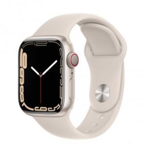 Apple Watch Series 7 GPS + Cellular 41mm Starlight Aluminum Case With Starlight Sport Band (MKH83) — изображение 1