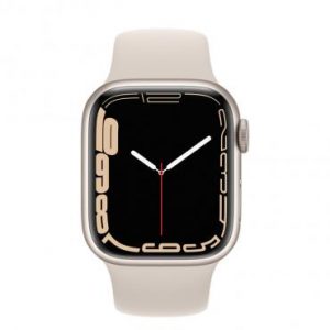 Apple Watch Series 7 GPS + Cellular 41mm Starlight Aluminum Case With Starlight Sport Band (MKH83) — изображение 2